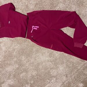 Figs Berry Magenta scrub Set